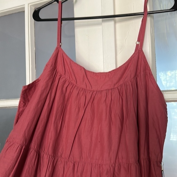 Nation Felicity Midi Dress in Flushed Pima cotton tiered size medium NWT - Picture 8 of 9